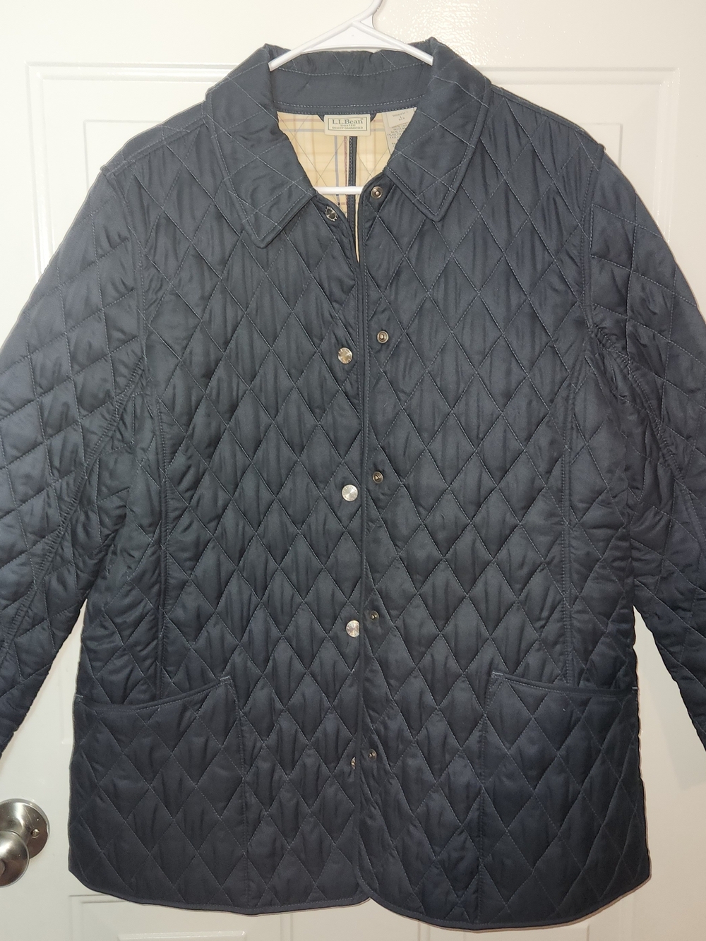 Burberry Navy Quilted Jacket - Classic Diamond Stitch